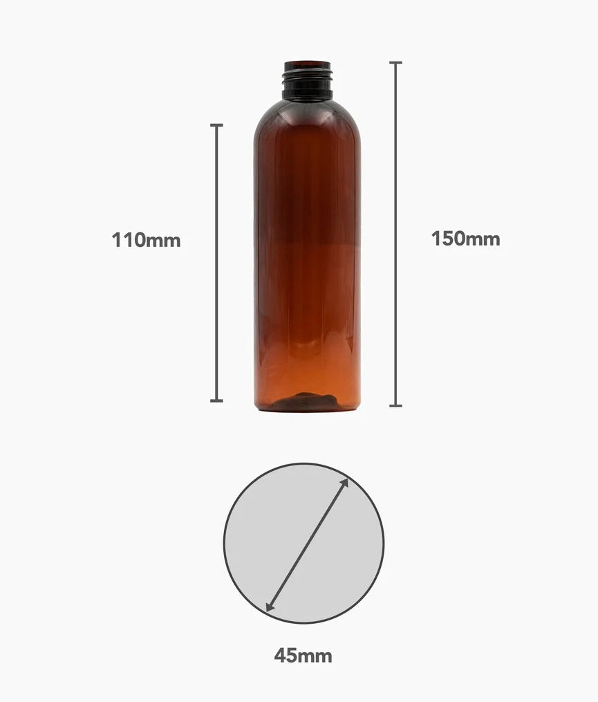 PET Boston Tall Amber - No Closure