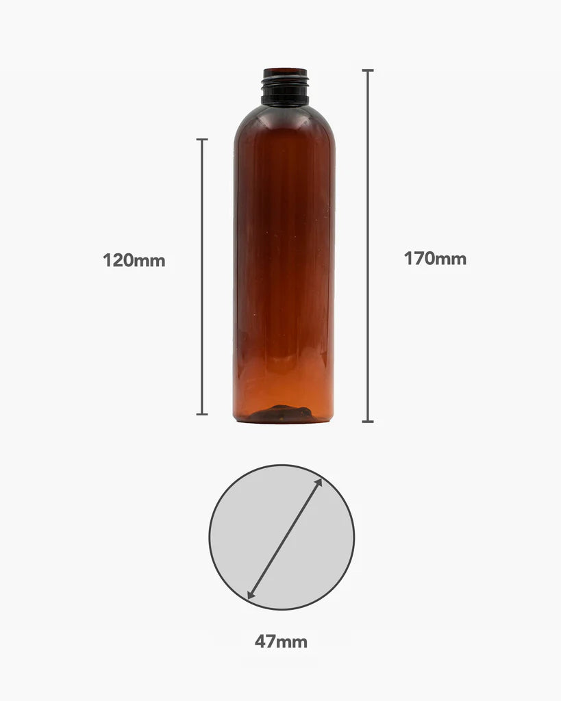 PET Boston Tall Amber - No Closure